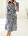 [MORH] Hot Summer Rayon Dress - Ethnic Navy