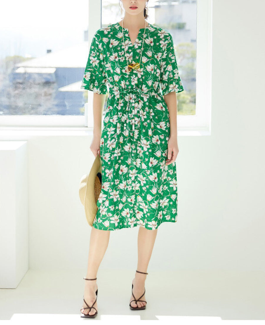 [MORH] Hot Summer Rayon Dress - Jasmine Green