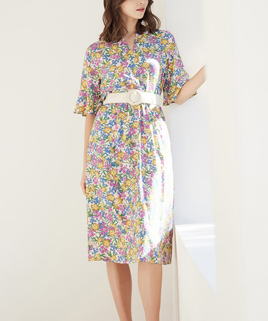 [MORH] Hot Summer Rayon Dress - Lilac Flower