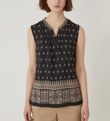 [Korean Designer Brand] Ethnic Sleeveless Blouse