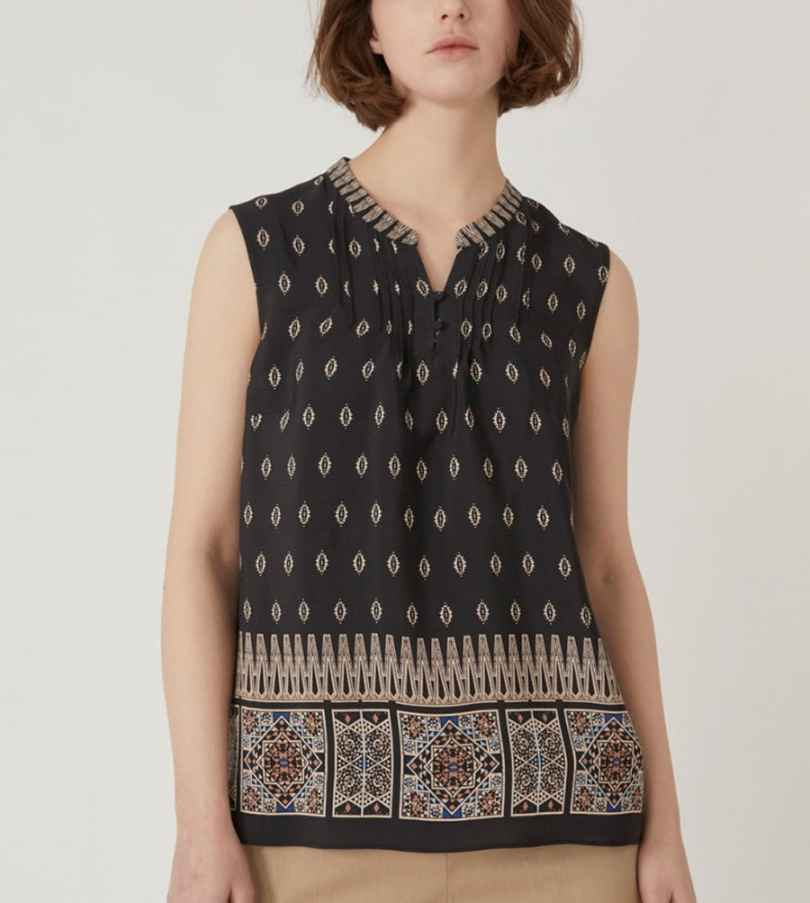 [Korean Designer Brand] Ethnic Sleeveless Blouse