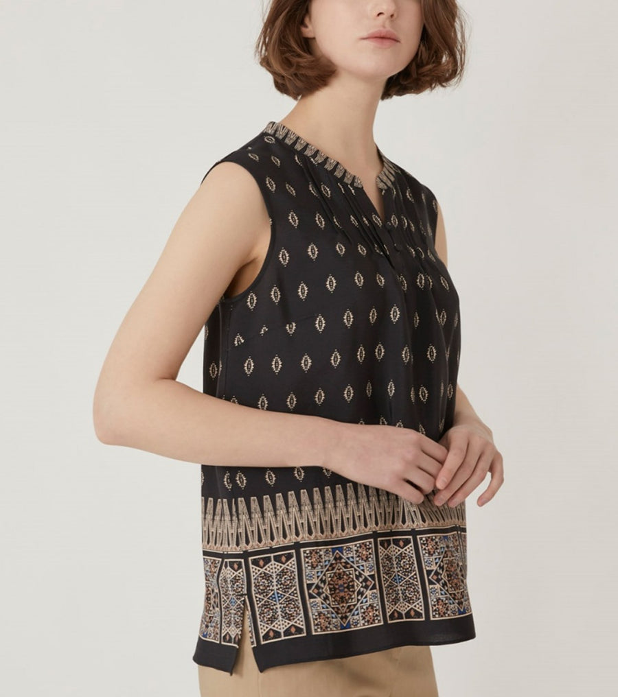 [Korean Designer Brand] Ethnic Sleeveless Blouse