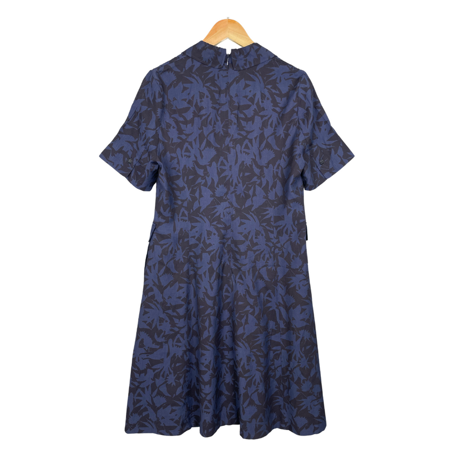 [Korean Brand] Blue Leaf Print Dress