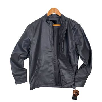 [TATE] Men's Faux Leather Jacket